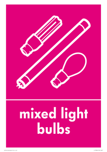 Recycling - mixed light bulbs